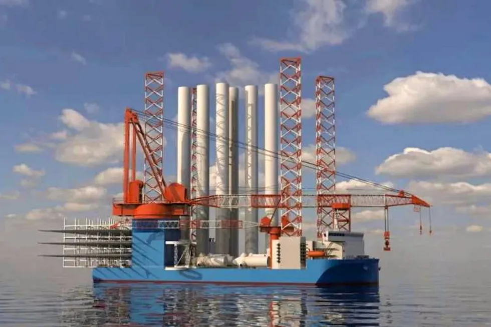 On the drawing board: an artist’s impression of Lankun offshore wind vessel