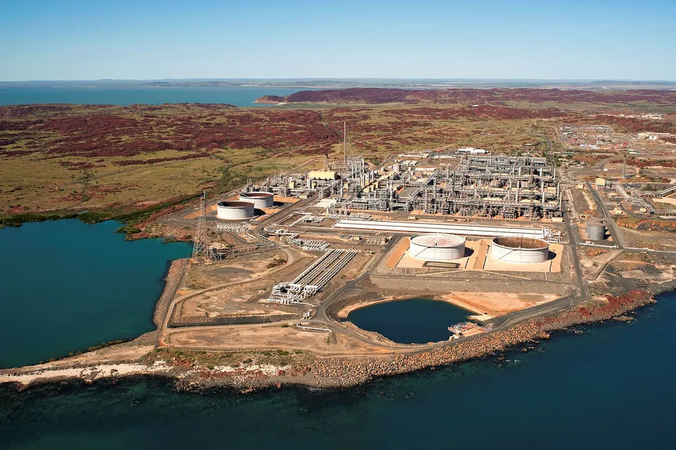 Facilities: the Karratha Gas Plant, part of Woodside Energy's North-West Shelf LNG project in Western Australia