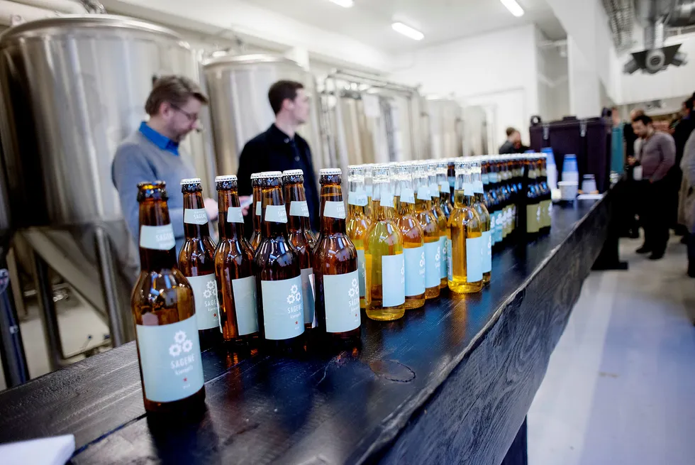 Sagene bryggeri er ett av ølselskapene der Rema har gått inn for å få et bredere utvalg i egen regi. Her fra tapperiet i Oslo.