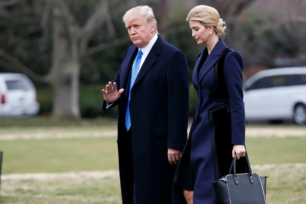 President Donald Trump sammen med datteren Ivanka Trump. Foto: Evan Vucci