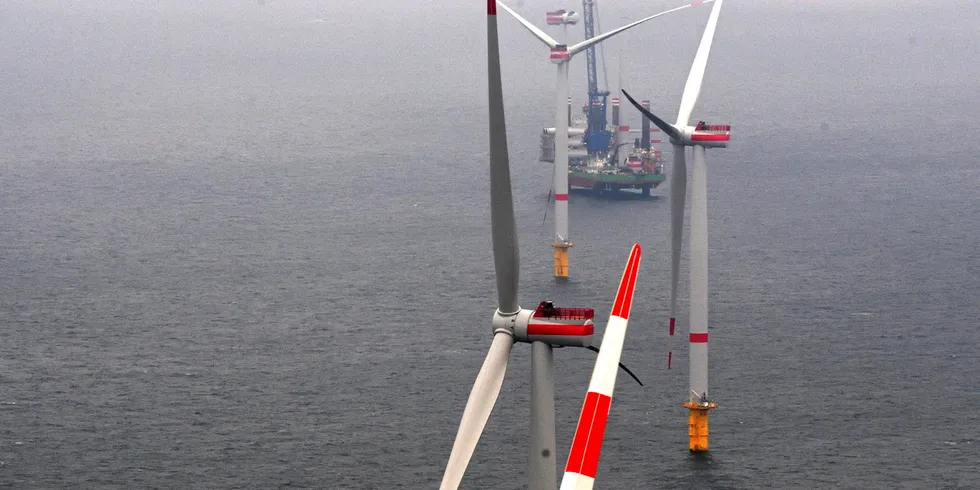 Kaskasi wind project in German North Sea, the only one to be completed in 2022.