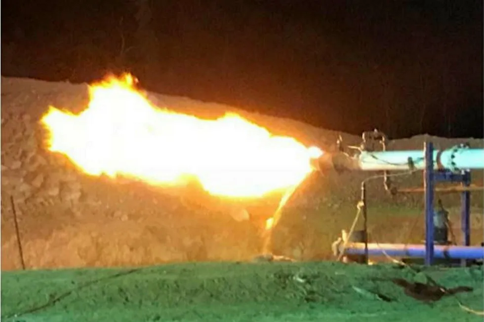 Appraisal: the Albany-1 well flowed gas during testing last year