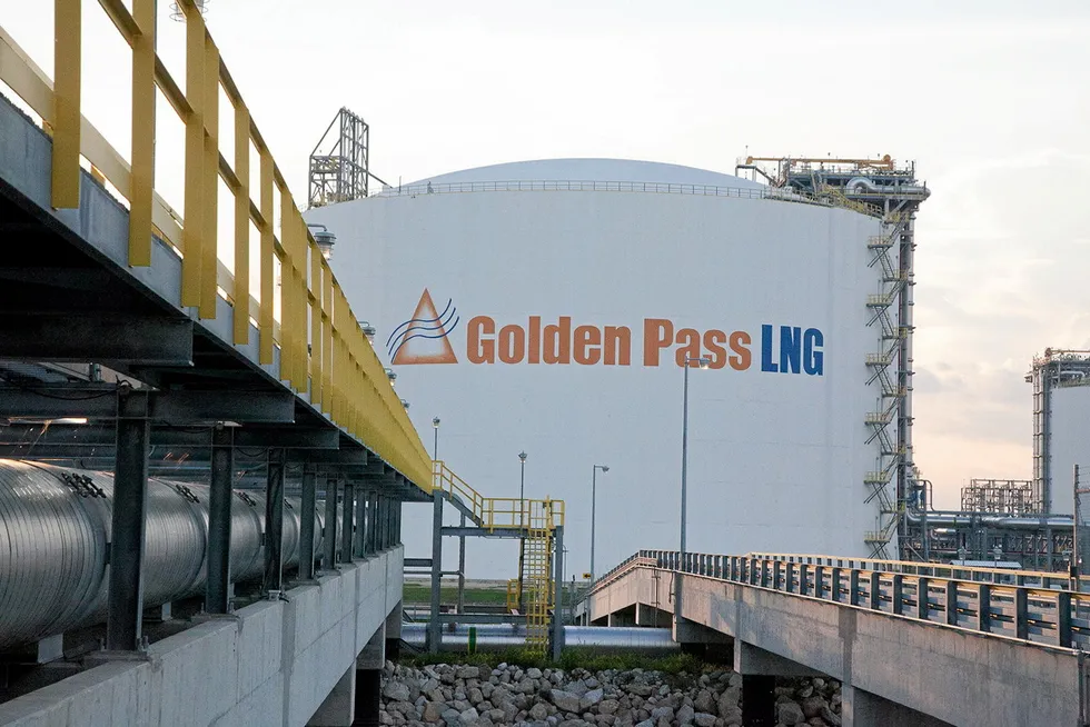 Big boost: a facility at the upcoming Golden Pass LNG terminal in the US.