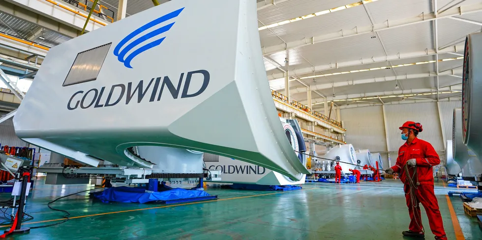 Goldwind workers at one of the OEM's plants.