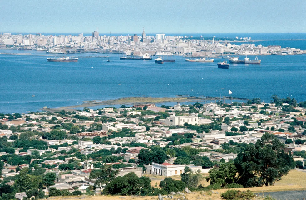 Skyline of Uruguay's capital Montevideo