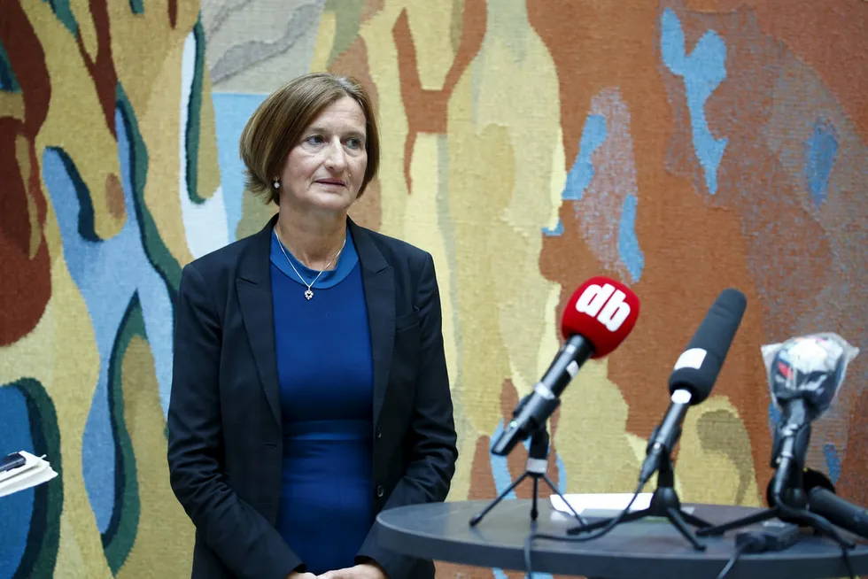 Stortingets direktør, Marianne Andreassen, orienterer om IT-angrep mot Stortinget.
