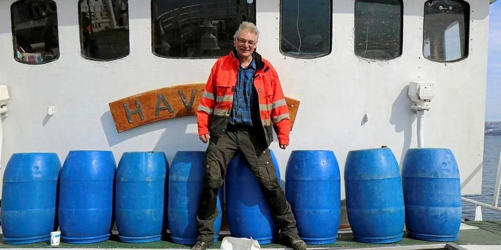 Bjørne Kvernmo og hans «Havsel» er vel fremme i Vestisen og godt i gang med årets selfangst.