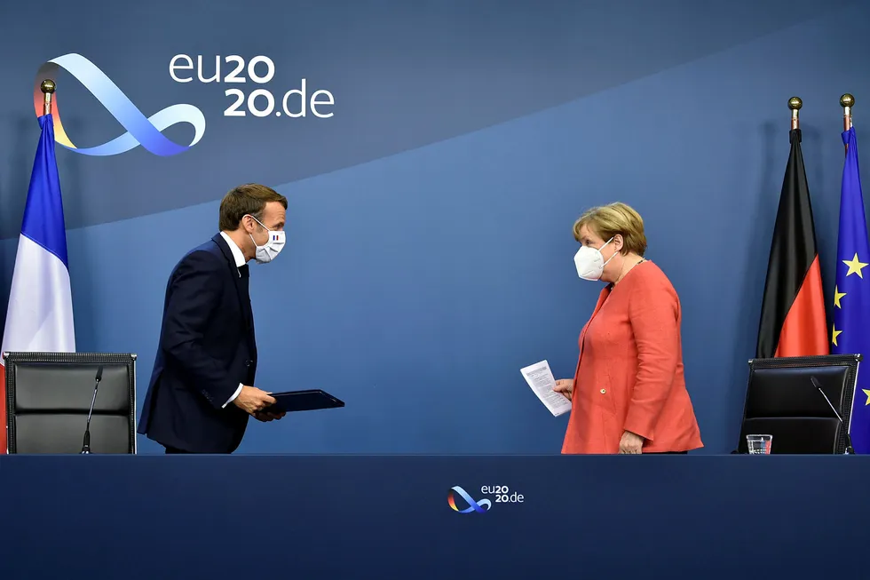 Tirsdag 21. juli kunne Tysklands kansler Angela Merkel og Frankrikes president Emmanuel Macron presentere tidenes krisepakke for EU-landene i Brussel.