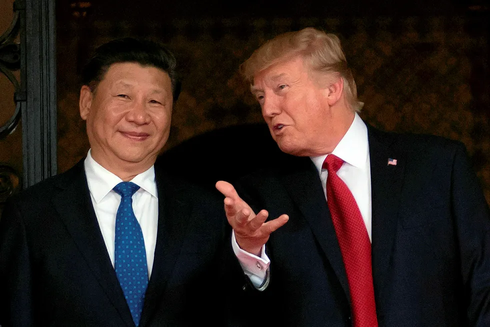Chinese President Xi Jinping (left) and US President Donald Trump