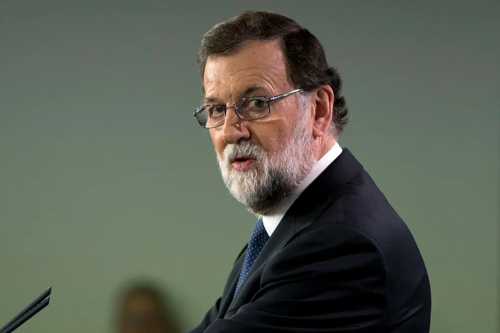 Spanias statsminister Mariano Rajoy. Foto: Paul White/NTB Scanpix
