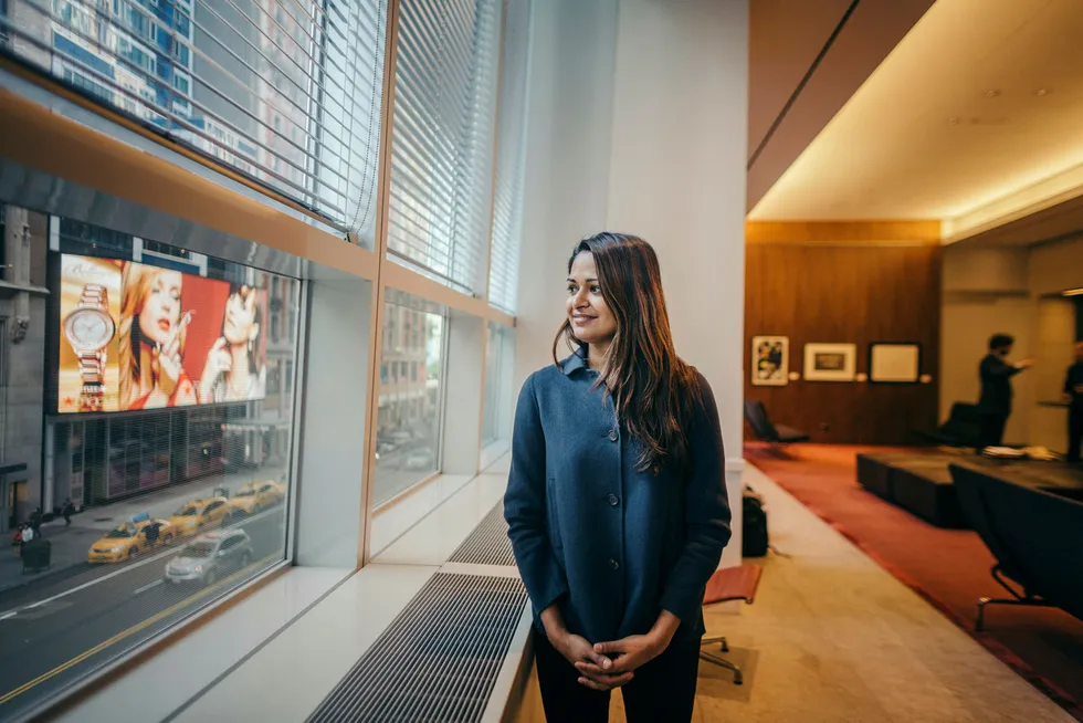Sjefstrateg Savita Subramanian i Bank of America Merrill Lynch ser klare tegn til økt optimisme på Wall Street. Foto: Johannes Worsøe Berg