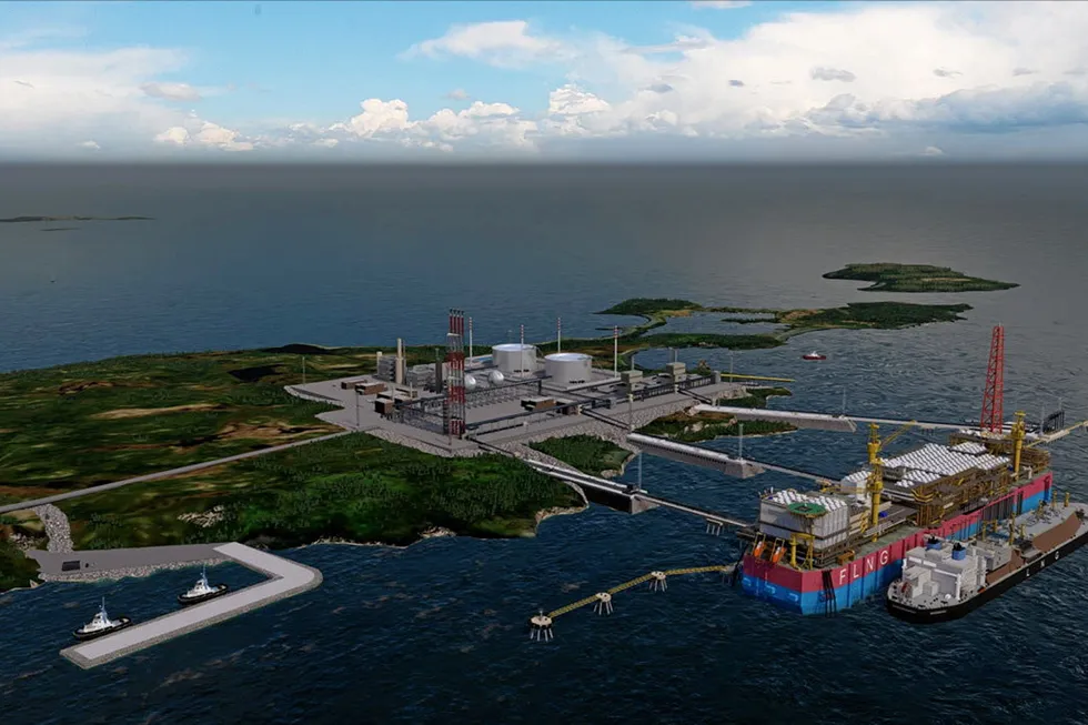 Ambitious: artist's impression of planned Placentia Bay LNG project in eastern Canada