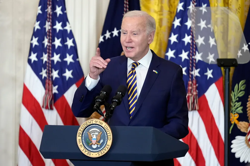 Controversy: US President Joe Biden speaks in White House on Tuesday.