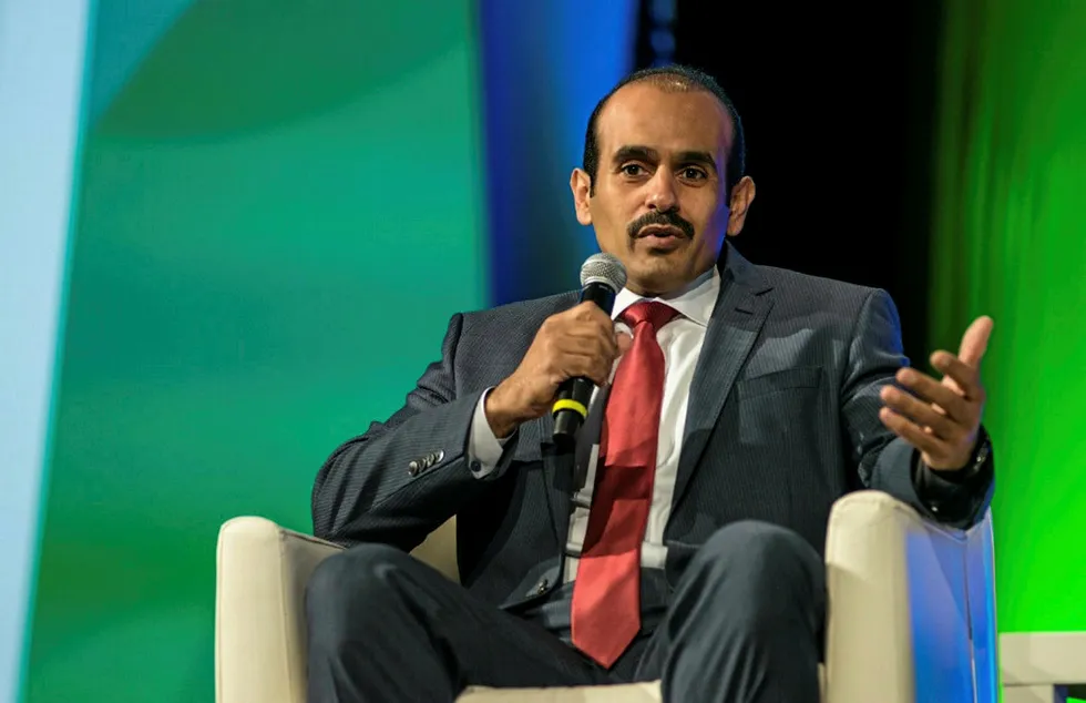 Adding another LNG train: Qatar Petroleum CEO Saad al-Kaabi, here seen speaking at the World Gas Conference in Washington D.C. in June 2018.