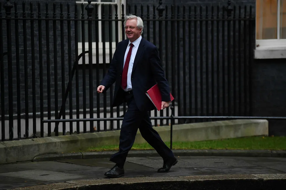 Britenes Brexit-minister David Davis. Foto: BEN STANSALL / AFP / NTB Scanpix