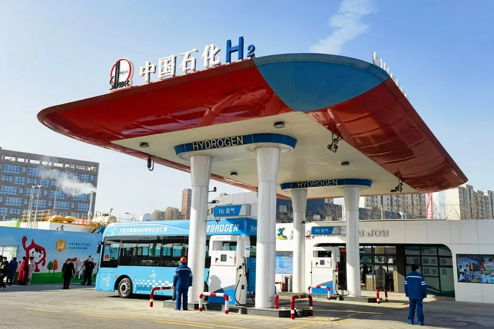 A methanol-to-hydrogen refuelling station operated by Sinopec in Dalian, Liaoning province, China