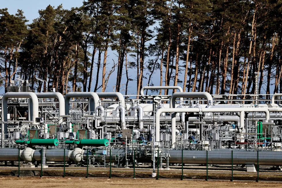 Russian gas: a terminal at Lubmin, Germany, which connects to the Nord Stream 1 pipeline