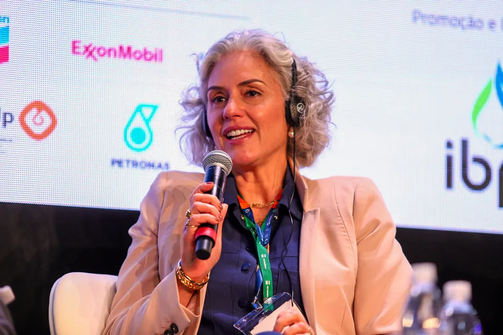 Cyber assessment: Petrobras chief information security officer Marcia Tosta speaks at Rio Oil & Gas 2022.