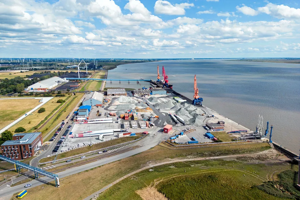 New-build plans: a number of LNG regasification facilities, like the one shown here under construction in Germany, will be built in Europe between now and 2024.