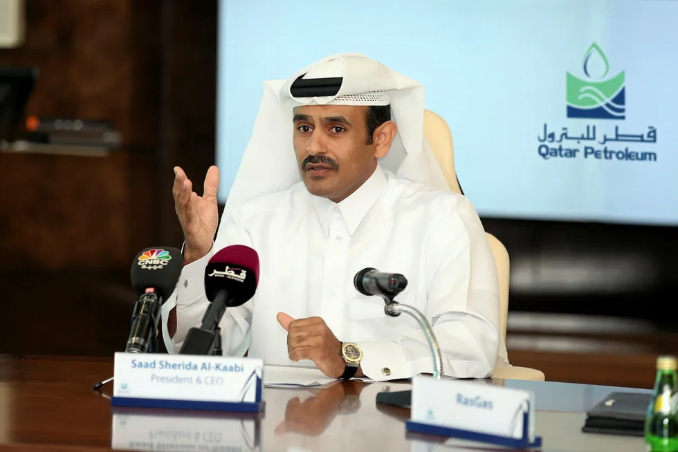 Signing deal: Qatar Petroleum chief executive Saad Sherida Al-Kaabi Photo: QATAR PETROLEUM