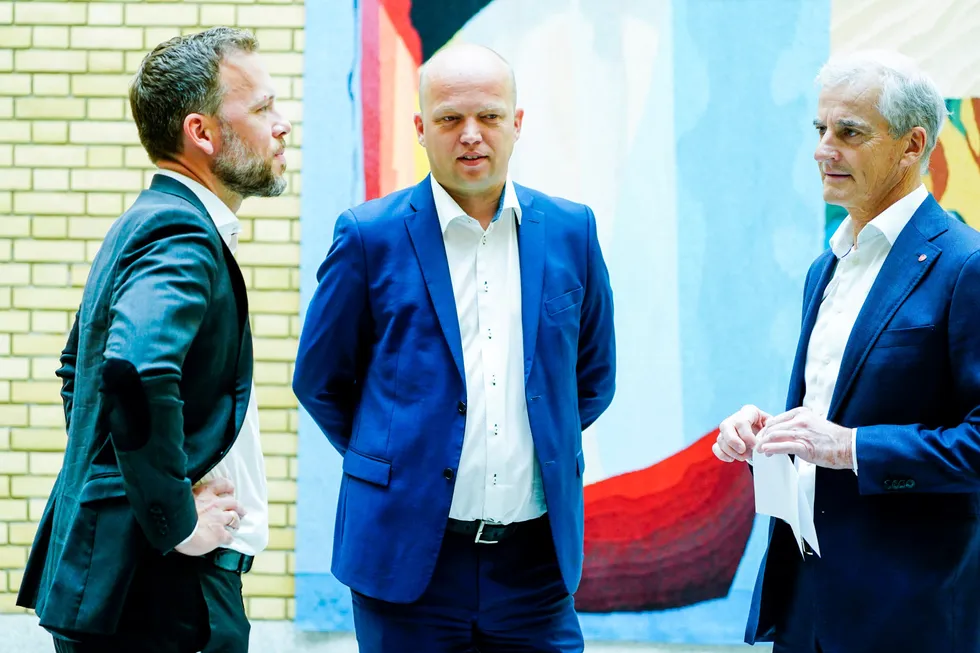 Ap-leder Jonas Gahr Støre Sp-leder Trygve Slagsvold Vedum og SV-leder Audun Lysbakken har forvirrende forskjellige visjoner om rødgrønt styre etter valget i høst.