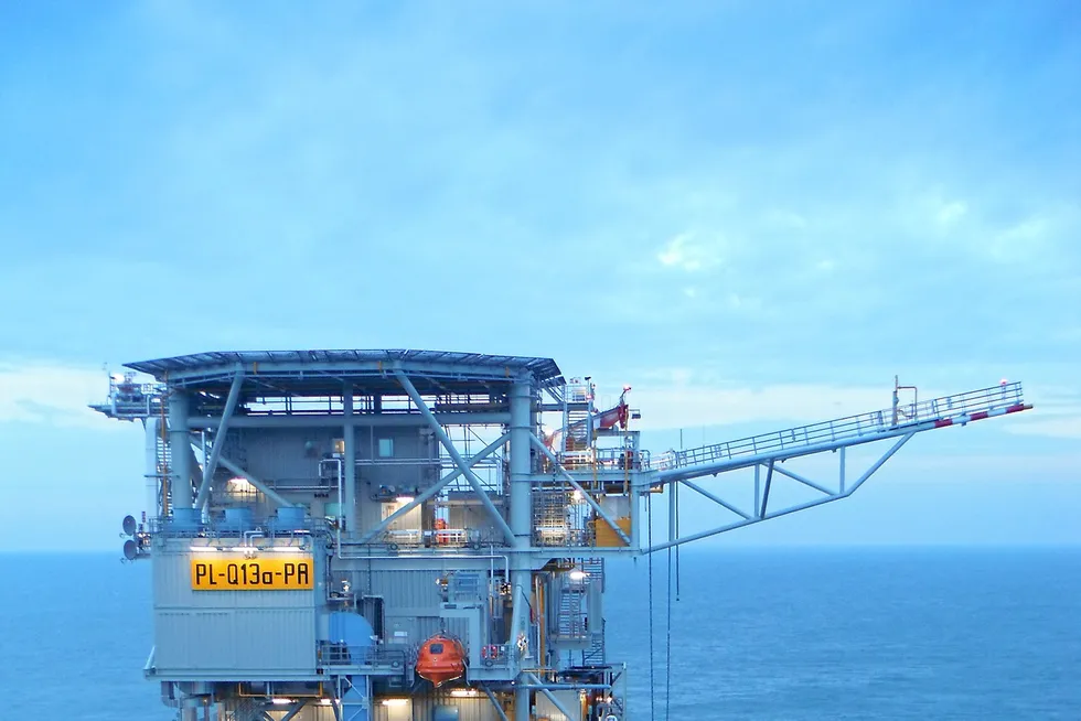 PosHYdon. Neptune Energy-operated Q13a-A platform offshore the Netherlands.