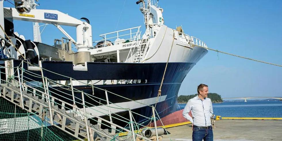 Konsernsjef Arne Møgster i Austevoll Seafood så resultatet og inntektene falle i fjerde kvartal i fjor.Foto: Eivind Senneset