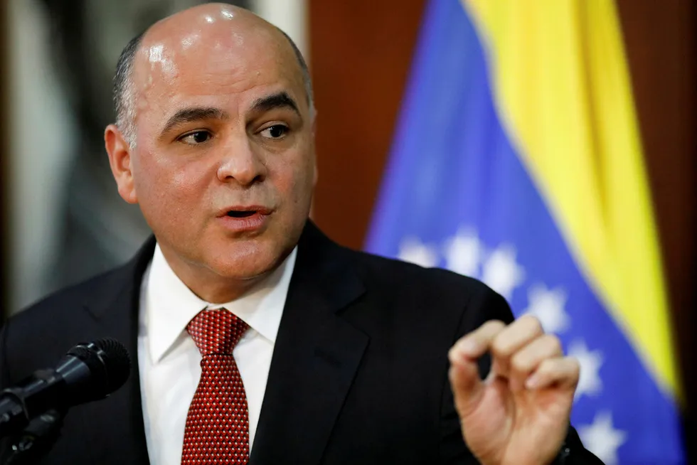 Sanctioned: Venezuela's Oil Minister and president of PDVSA Manuel Quevedo