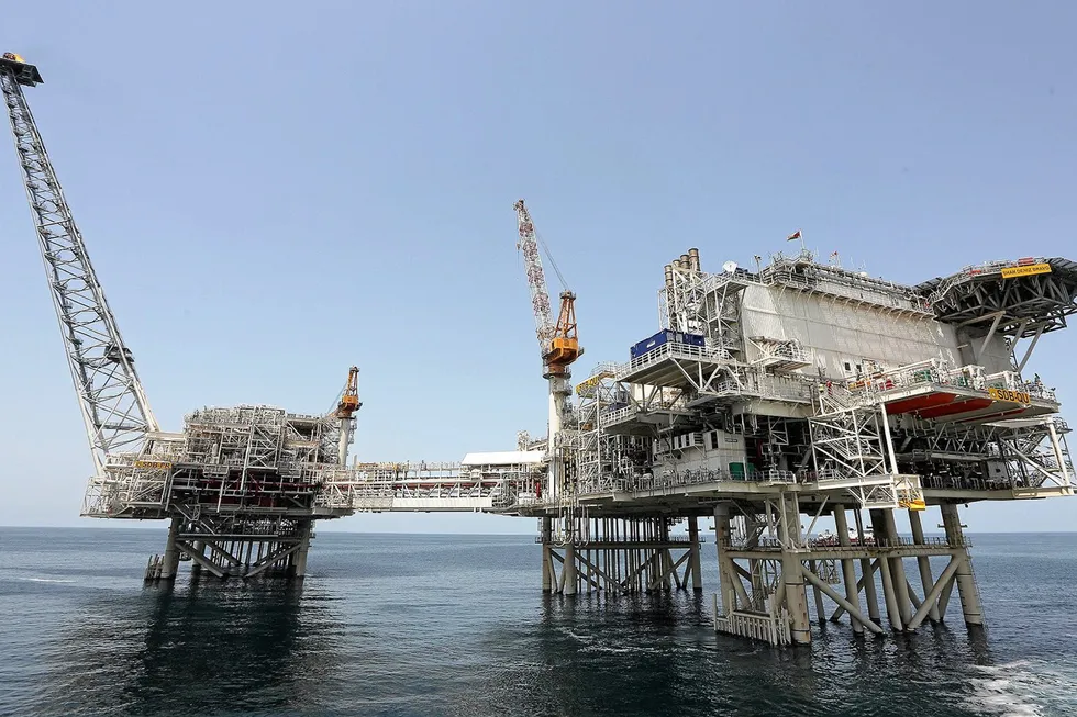 Consolidation: a production platform on the BP-operated Shah Deniz field in Azerbaijan's Caspian Sea waters