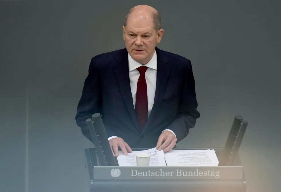 Bundestag address: German Chancellor Olaf Scholz delivers a speech on Russia’s invasion of Ukraine during a meeting of the German federal parliament on Sunday