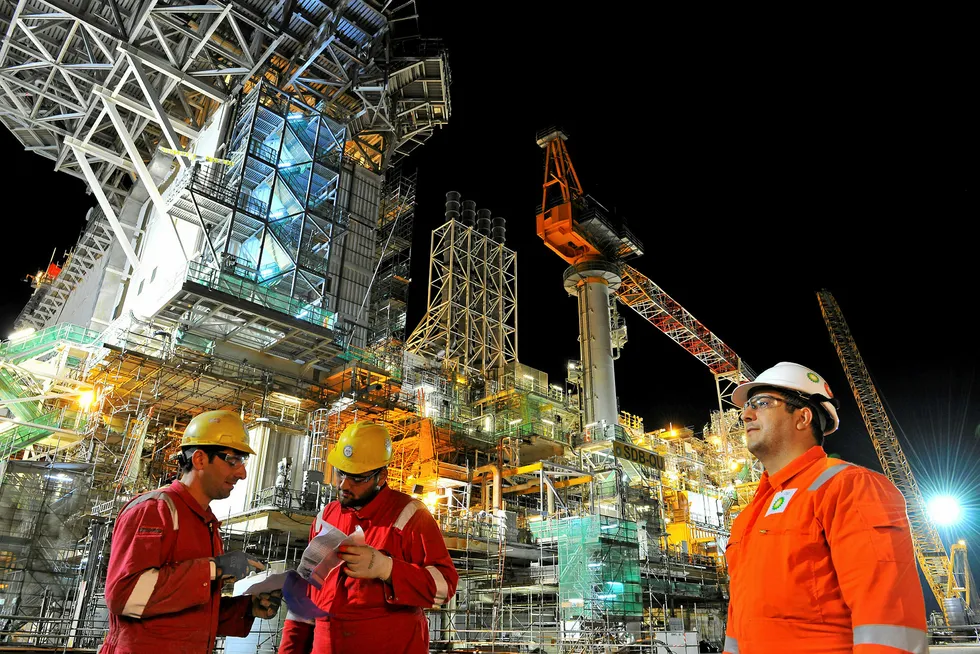 Building up: Shah Deniz 2 topsides under construction at ATA yard in Azerbaijan