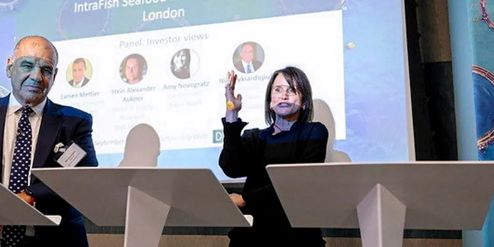 Investors Amy Novogratz and Larsen Mettler argued during IntraFish Investor Forum in London that there are plenty of upsides to investing in the seafood sector despite the new tax proposal.