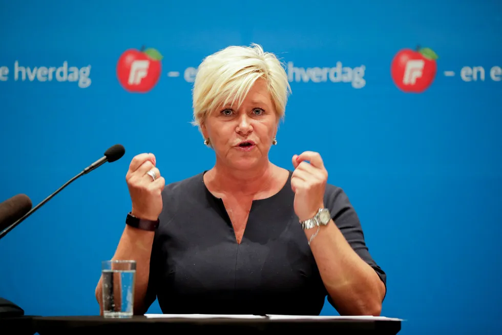 Frp-leder Siv Jensen er foreslått på topp av nominasjonskomiteen i Oslo Frp.