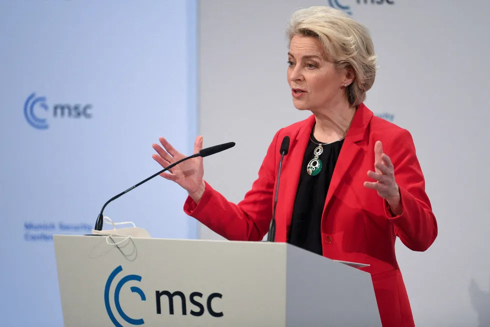 Resilience: European Commission President Ursula von der Leyen speaks at the Munich Security Conference in Germany