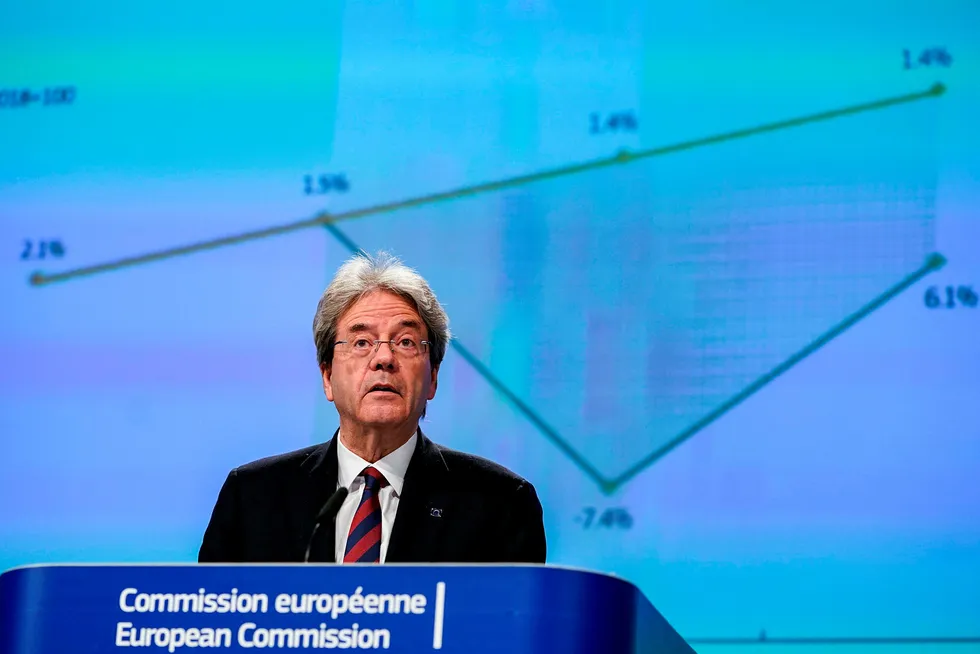 EUs finanskommissær Paolo Gentiloni. Foto: AP / NTB scanpix