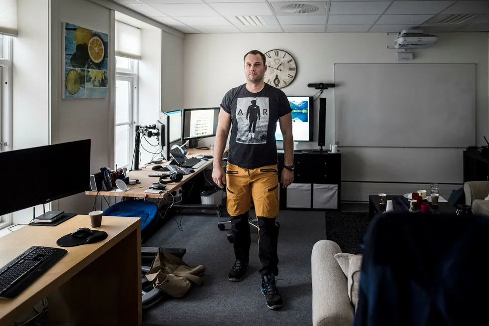 Ole-Andre Torjussen er eier av Bitcoins Norge as. Her er fotografert på kontoret i Stavanger sentrum.