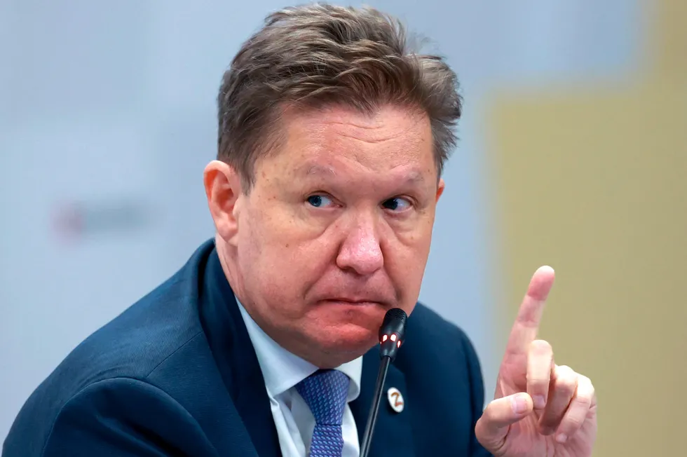 Gazprom executive chairman Alexei Miller.