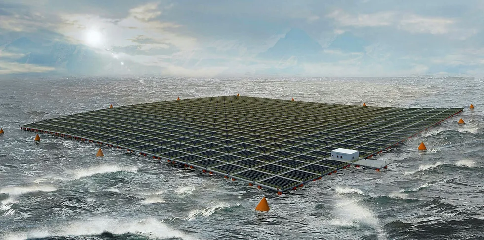 Moss Maritime's floating solar concept