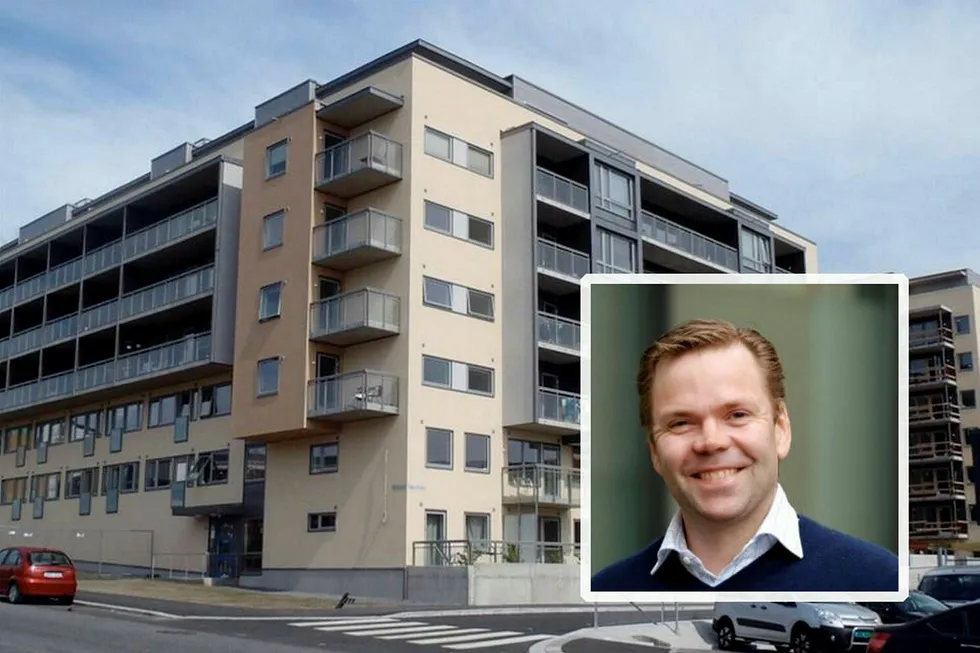 Forretningsutviklingsdirektør Audun Blegen i Veidekke. Veidekke skal bygge flere boliger på Ensjø. Nå tror selskapet at markedet kan få en nedtur i halvannet år, men er positive for egen del.