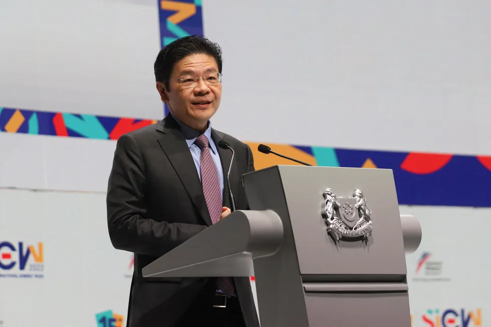Confirmation: Singapore's Deputy Prime Minister Lawrence Wong at SIEW 2022.