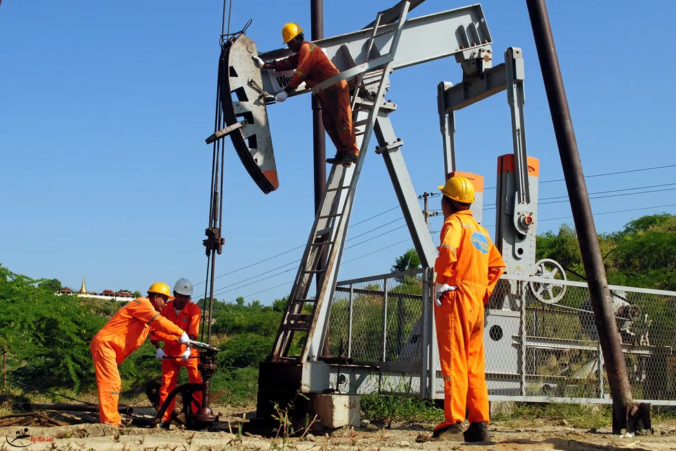 Drilling: Interra Resources' operations onshore Myanmar.