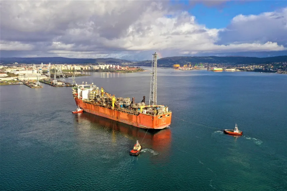 Destination: Suncor's Terra Nova floating production, storage and offloading vessel arriving Navantia's El Ferrol yard in Spain