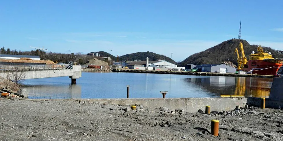 NY KAI: Det var bak denne nye kaien at Global Egersund ble tilbudt tomt. Arkivfoto: Geir Jan Johansen