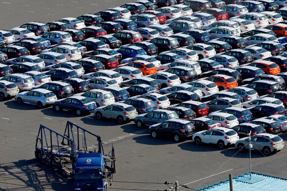 USA truer med straffetoll på importerte biler. Dette vil ramme USAs allierte Tyskland, Japan og Sør-Korea hardest. Foto: Koji Sasahara/AP/NTB Scanpix