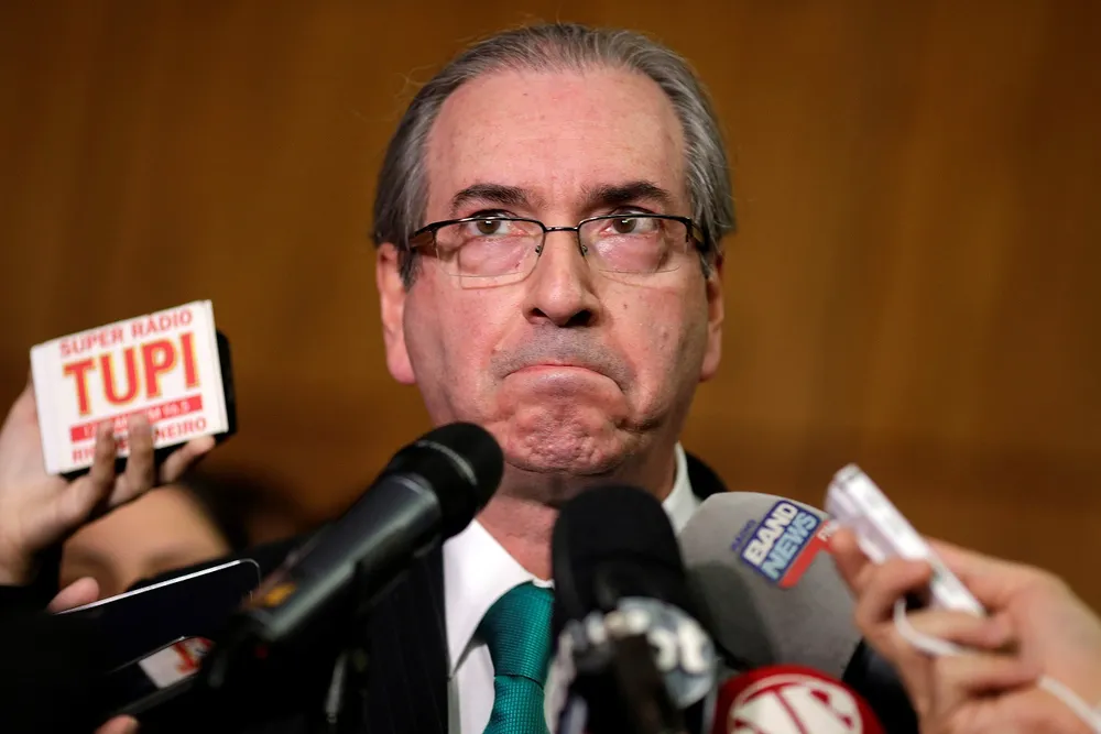 Arrested: former congressional speaker Eduardo Cunha