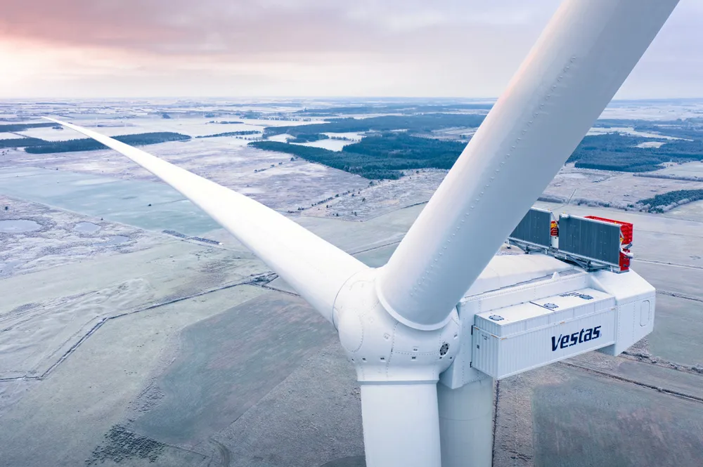 Prototype of Vestas turbine at the Østerild test field in Denmark