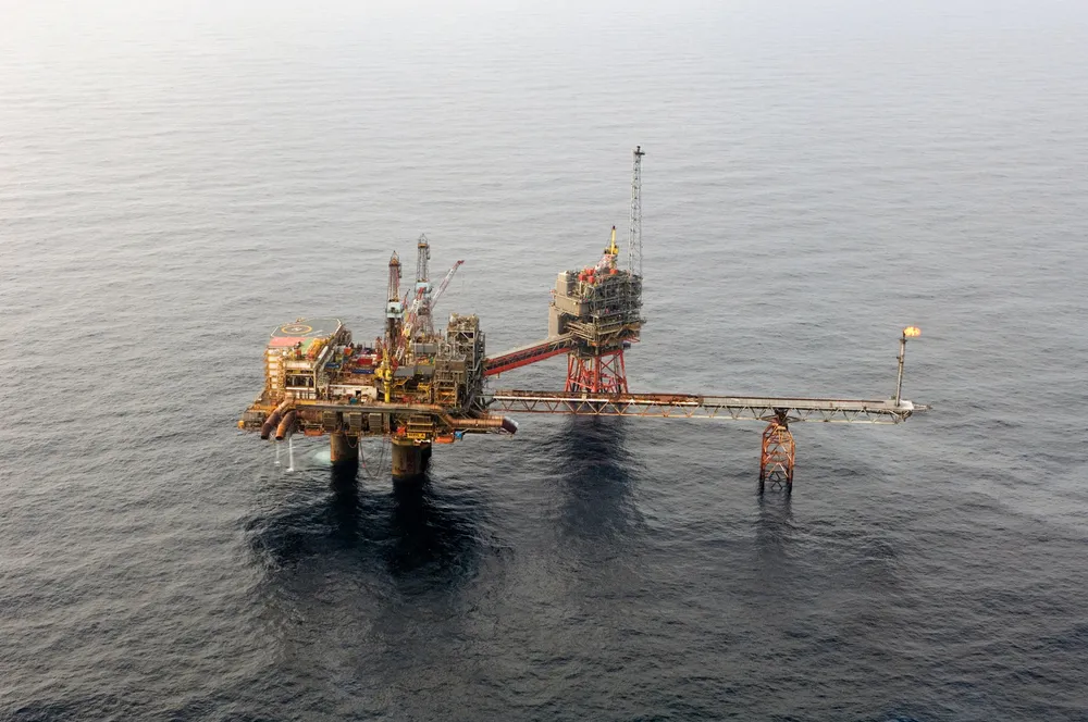 Leak: the Beryl A platform in UK North Sea