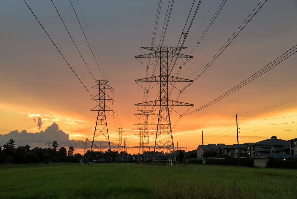 Transmission lines in the US.