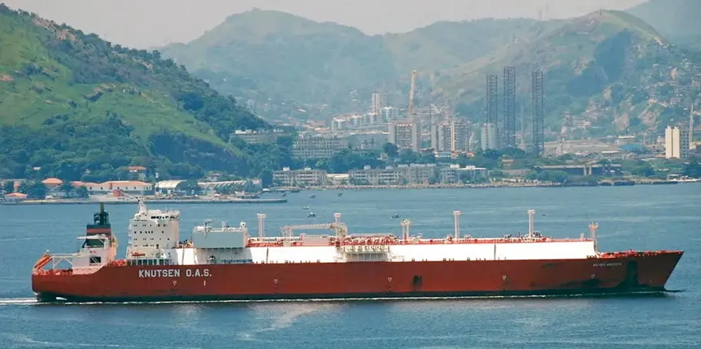 The 138,000-cbm LNG carrier Bilbao Knutsen (built 2004) is one of two likely candidates for conversion to a floating storage unit.
