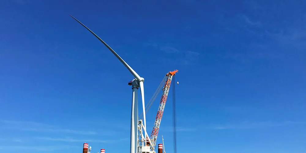 GE turbines going up at Orsted's Block Island project.